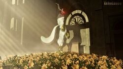 16:9 3d_(artwork) abandoned abandoned_building age_difference altar ancient_pokemon anthro arceus arceus_(bluejuicyjuice) athletic aura big_penis blender_(artwork) blender_eevee_(artwork) bodily_fluids church cum cum_drip deity digital_media_(artwork) dripping echolance elegant field flower fog generation_4_pokemon genital_fluids genitals glowing glowing_eyes gold_(metal) hi_res inside larger_male leaking leaking_cum leaking_penis leaking_precum legendary_pokemon light male menacing_silhouette menancing muscular muscular_anthro muscular_arms muscular_male muscular_thighs nintendo older_male paradox_pokemon penis plant pokemon pokemon_(species) pokemorph pose precum precum_drip red_eyes ruins semi-anthro silhouette size_difference solo sunlight sunset tail thick_penis thick_tail thick_thighs throbbing throbbing_penis white_body widescreen