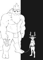 1boy 1girls aged_up amphibia amphibia_(series) assertive beard beard_stubble belly belly_bulge big_bulge bulge bulge_under_clothes collar darcy_wu death_grips dilf female helmet humanoid humanoid_feet hunk jock king_andrias_leviathan leash leash_and_collar loincloth loincloth_only male male_focus malesub manly marcy_wu muscles muscles_daddy muscular muscular_arms muscular_back muscular_legs muscular_male muscular_thighs possessed possession submissive submissive_male taller_male the_core_(amphibia) the_money_store toned toned_arms toned_back toned_belly toned_body toned_legs toned_male toned_stomach wide_shoulders