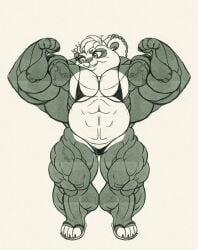 bear biceps female gettar82 muscles muscular muscular_arms muscular_female muscular_legs muscular_thighs needs_breasts panda pecs