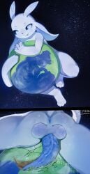 absurd_res anthro anus earth genitals hi_res holding_planet macro male micro microsoft musk ori_(series) penis planet solo terra_macro ti-suger white_body xbox_game_studios