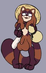 absurd_res alcohol_bottle anthro asian_conical_hat balls big_balls brown_body brown_fur brown_hair burlap_sack canid canine clothing countershade_torso countershading danookz digitigrade feet foreskin fur genitals glans hair half-closed_eyes hat headgear headgear_only headwear headwear_only hi_res male mammal markings mostly_nude narrowed_eyes nookz partially_retracted_foreskin paws penis pointy_ears raccoon_dog sake_bottle simple_background solo striped_markings striped_tail stripes tail tail_markings tanuki toes