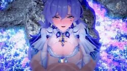 1boy 3d_animation adalinebemine bangs blue_eyes blue_eyes_female blue_flower blue_hair blue_hair_female breasts cantarella_(wuthering_waves) clothed_female clothed_female_nude_male clothed_sex cowgirl cowgirl_position dress earrings english_voice_acting female female_focus female_on_top flowers hair_between_eyes hair_flower hair_ornament hands_on_another's_chest headdress koikatsu koikatsu_(medium) large_breasts long_hair looking_at_viewer male/female male_rover_(wuthering_waves) mark_under_eye night outdoors outdoors_nudity outdoors_sex partially_clothed penis_in_pussy pov pov_male purple_hair riding_penis rocks rover_(wuthering_waves) sex sound twitter vaginal_penetration vaginal_sex very_long_hair very_long_hair_female video viewer_pov voice voice_acted water white_dress white_thigh_highs wuthering_waves
