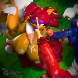 1girls 3boys 3d 3d_(artwork) big_ass big_balls big_boobs big_breasts big_butt big_penis big_thighs bimbo bimbo_anthro bimbo_body bimbo_lip bimbo_lips blender blender_(software) blender_eevee cozy_rael cum cum_drip cum_on_body cum_on_breasts cum_on_face cumshot cumshot_in_chest cumshot_in_mouth cumshot_on_face foursome furry huge_ass huge_breasts huge_butt huge_cock huge_penis knuckles_the_echidna laya_(cozyrael) lipstick lipstick_mark lipstick_on_penis lipstick_smear mobian_(species) mobian_echidna mobian_fox mobian_hedgehog oc original original_character original_characters outdoors plumenjoyerse sega sonic_(series) sonic_the_hedgehog sonic_the_hedgehog_(series) tails tails_the_fox team_sonic