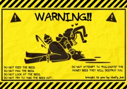 absurd_res antennae_(anatomy) anthro arthropod ass bee big_breasts bodily_fluids breasts caution_sign caution_stripes digital_media_(artwork) duo english_text female female_penetrated fur genital_fluids genitals hair hi_res hymenopteran imminent_death imminent_rape imminent_sex insects khalfy_kun looking_at_viewer male male/female mammal nude open_mouth penetration pup_bee rebekah_(khalfy_kun) sex sign simple_background smile symbol tail text thick_thighs warning warning_sign warning_symbol wings yellow_body