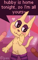 anthro bedroom_eyes belly bipan blush bracelet breasts cat_smile cat_tail clothed clothing dialogue digit_ring digital_media_(artwork) disembodied_penis domestic_cat eyelashes eyeshadow felid feline felis female genitals group heart_eyes heart_symbol humanoid_genitalia humanoid_penis inviting inviting_to_sex jewelry legwear lights makeup male male/female mammal narrowed_eyes navel nipples partially_clothed pattern_clothing pattern_legwear penis pixel_(artwork) pointy_ears pole ring seductive slightly_chubby small_breasts speech_bubble stage stage_lights stockings strip_club striped_clothing striped_legwear stripes stripper_pole swingers thick_thighs trio vulva wedding_ring