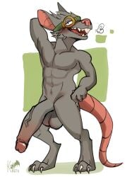 2025 abs anthro aroused balls biceps big_balls big_penis blush breath buckteeth claws clothing deltoids footwear fur genitals glans grey_body grey_fur hand_behind_head hi_res huge_cock humanoid_genitalia humanoid_penis kretii league_of_legends long_penis looking_at_viewer male mammal murid murine muscular muscular_anthro muscular_male narrowed_eyes nude open_mouth open_smile pecs penis pose rat rat_tail riot_games rodent sharp_teeth shirtless shoes simple_background small_but_hung smile solo standing tail teeth tencent tipping_hat twitch_(lol) vein veiny_penis white_background