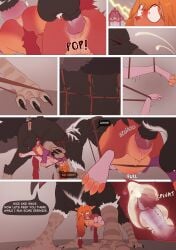 absurd_res ambiguous_fluids anthro anus avian balls belly belly_inflation belly_riding bird bleak_(raveger) bodily_fluids bound breasts claws corvid corvus_(genus) crow cum cum_inside dlrp99 domestic_cat duo english_text felid feline felis female feral fur genital_fluids genitals hi_res inflation internal knot knotting male mammal oscine passerine penetration penis princess royalty size_difference standing straps stretched_vagina text vaginal_penetration