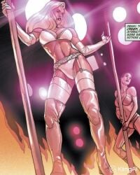 ai_generated emma_frost kate_moss_spin marvel mutant pole_dancing stripper stripper_pole striptease tagme video white_garter_belt white_garter_straps white_gloves white_legs white_legwear white_queen x-men