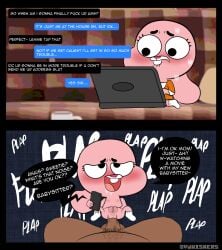 adult_on_child adult_on_young age_difference anais_watterson anal anal_sex anthro anthro_focus anthro_penetrated ass balls bite biting_lip blush bodily_fluids buckteeth cartoon_network cellphone clothed clothing comic computer cub dark_body dark_skin dialogue digital_media_(artwork) duo electronics english_text erection female female_anthro female_focus female_on_human female_penetrated flat_chested footwear footwear_only fur genital_fluids genitals hi_res human human_on_anthro human_penetrating human_penetrating_anthro humanoid_genitalia humanoid_vulva instant_loss_2koma interspecies lagomorph laptop larger_human larger_male leporid looking_pleasured male male/female male_human male_on_anthro male_penetrating male_penetrating_female mammal mostly_nude mostly_nude_anthro mostly_nude_female nipples nude nude_human nude_male older_human older_male open_mouth penetration penile penis phone phone_call pink_body plap profanity rabbit sex simple_background size_difference smaller_anthro smaller_female smartphone smile socks socks_only solo_focus speech_bubble teeth text the_amazing_world_of_gumball vulva vwhiskers young young_anthro young_female younger_anthro younger_female