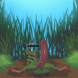 anthro balls big_balls big_penis chromamorph furry gay grass green_body green_fur health_bar huge_cock humanoid_genitalia humanoid_penis league_of_legends leaning_back looking_up male mammal narrowed_eyes nipple_piercings nipples nude open_smile pecs pink_eyes plant rat rodent sharp_teeth small_but_hung smile solo spread_legs spreading teeth twitch_(lol) vein veiny_penis