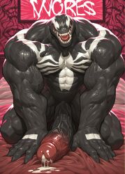 1boy ai_generated cock drvlar gay male_only marvel marvel_comics marvel_rivals monster muscular muscular_male penis solo venom venom_(marvel) venom_(marvel_rivals) yaoi