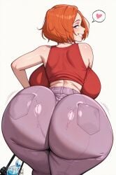 1girls ai ai_generated ass ass_bigger_than_head ass_focus ass_up big_ass big_breasts big_butt big_thighs breasts breasts_bigger_than_head debbie_turnbull female female_focus hips hips_wider_than_shoulders huge_ass huge_breasts huge_butt huge_thighs massive_ass massive_breasts massive_butt massive_thighs orange_hair pants sexy sexy_body short_hair simple_background sleeveless solo_female sweater thick_ass thick_thighs thighs twentyam voluptuous voluptuous_female wide_hips wide_thighs