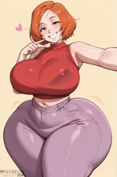 1girls ai ai_generated ass ass_bigger_than_head big_ass big_breasts big_butt big_thighs breasts breasts_bigger_than_head debbie_turnbull female female_focus hips hips_wider_than_shoulders huge_ass huge_breasts huge_butt huge_thighs massive_ass massive_breasts massive_butt massive_thighs orange_hair pants sexy sexy_body short_hair simple_background sleeveless solo_female sweater thick_ass thick_thighs thighs twentyam voluptuous voluptuous_female wide_hips wide_thighs