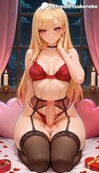 1futa 2026 ai_assisted ai_generated anime artist_name bed bed_sheet blush choker cock curtains dick earrings explicit futanari garter_belt garter_straps gift hi_res high_quality high_resolution highres jewelry kitagawa_marin long_hair marin_kitagawa my_dress_up_darling night night_sky on_bed otoko_no_ko patreon patreon_username penis petals pillow sky smile solo sono_bisque_doll_wa_koi_wo_suru stable_diffusion testicles tsukoneko valentine's_day valentines_day watermark window