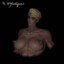 3d big_penis blonde_hair closed_eyes futanari genital_piercing junker_queen mob_boss_junker_queen muscular muscular_futanari odessa_stone overwatch overwatch_2 penis_piercing piercing piercings pubic_hair relaxed short_hair veins veiny wet yeetiques