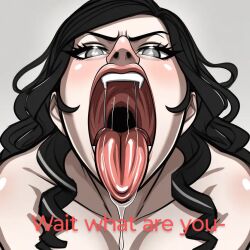 ai_generated huge_mouth naked_female saliva