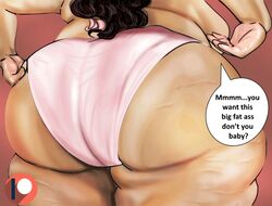 bbw bbwts_(comic) big_ass bikini chubby chubby_female chubby_thighs colorful comic fat fat_ass fat_thighs fat_woman pink_panties self_upload