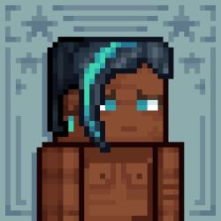 blue_eyes blue_hair breasts female minecraft nude origin_realms worried_face