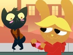 1girls ass bottomless female mae_(nitw) mae_borowski night_in_the_woods panties tagme weirdotterdream