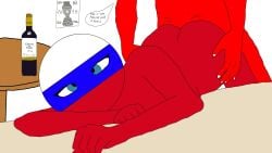 1boy 1girls artist_name blue_eyes chile_(countryhumans) countryballs countryhumans countryhumans_girl doggy_style red_body russia_(countryhumans) sex tagme