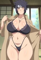 ai_generated arisato_yu big_breasts lingerie mitarashi_anko naruto