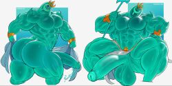 1boy 2024 abs ass ass ass_focus balls big_ass big_balls big_butt big_muscles big_penis blue_balls blue_body blue_butt blue_glans blue_penis blue_precum bodily_fluids colored_precum daiidalus epic_games fortnite front_view genital_fluids genitals glans glistening glistening_body glistening_genitalia glistening_penis goo_creature goo_humanoid hi_res huge_balls huge_cock huge_muscles humanoid humanoid_genitalia humanoid_penis looking_at_viewer looking_back male male_focus male_only muscular muscular_humanoid muscular_male no_humans not_furry open_mouth open_smile pecs penis poseidon_(fortnite) precum rippley rippley_(fortnite) simple_background smile solo spread_legs spreading unusual_bodily_fluids unusual_genital_fluids unusual_precum