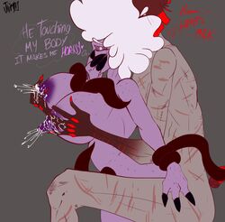 1boy 1girls alastor_(hazbin_hotel) ambiguous_penetration animal_genitalia anthro anthro_on_anthro big_breasts black_hair bodily_fluids bovid breast_grab breast_milking breasts caprine cervid claws closed_eyes demon duo duplicate female female_penetrated from_behind_position hair hand_on_breast hazbin_hotel hi_res huge_areolae huge_ass huge_breasts humanoid humanoid_on_anthro interspecies jiim_01 lactating lactation looking_pleasured male male_penetrating male_penetrating_female mammal milk milking multicolored_hair nipples penetration purple_nipples purple_skin red_hair scar sex sheep sheep_demon_(hazbin_hotel) sheep_girl simple_background smooth_skin straight_hair tentacle tentacle_sex two_tone_hair unseen_male_face vivienne_medrano white_hair