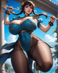 1female 1girl 1girls absurd_res ai_generated asian asian_bimbo asian_female ass big_breasts bimbo bimbo_body bimbo_lips black_hair bottom_heavy cameltoe chinese_clothes chinese_dress chun-li chun-li_(cosplay) cleavage cosplay curvaceous curvaceous_figure curves curvy curvy_body curvy_female curvy_figure curvy_hips dat_ass dumptruck_ass fat_ass female female_only fist gigantic_ass gigantic_breasts high_resolution highres hourglass_figure huge_breasts hyper hyper_ass hyper_breasts kw0337 large_breasts leg_up lipstick makeup massive_ass massive_breasts paag pale-skinned_female pale_skin pantyhose plump_lips red_eyes sash shiny_skin slim_waist smile solo solo_female spy_x_family stable_diffusion standing standing_split street_fighter street_fighter_6 thick_thighs thin_waist thunder_thighs thunderthighs top_heavy voluptuous voluptuous_female wide_hips yor_briar yor_forger