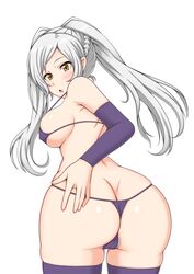 ass fire_emblem fire_emblem_awakening hand_on_ass leggings looking_at_viewer looking_back micro_bikini presenting presenting_hindquarters robin_(fire_emblem) robin_(fire_emblem)_(female) suzuka_iz suzukaze_izu yakuryo