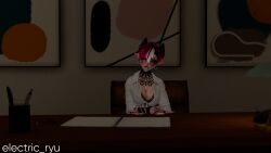 big breasts egirl electric_ryu female office vrchat vrchat_avatar