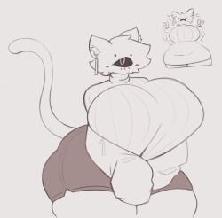 1girls 2024 anthro ass big_ass big_breasts big_thighs blush breasts breasts_bigger_than_head cat_ears cat_tail cyclops earrings felid felid_humanoid feline feline_humanoid female female_only furry furry_only huge_breasts kismet_(sewerseraph) long_sleeves looking_at_viewer massive_breasts peace_sign sewerseraph sweater tail thick_thighs thighs turtleneck v_sign voluptuous voluptuous_female wide_hips