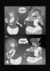 2025 2d 2d_(artwork) 2d_artwork 2girls angry angry_expression angry_face ass barely_contained barely_contained_breasts big_ass big_breasts big_butt big_thighs bottom_heavy bottom_heavy_female bottomless bottomless_female breasts butt carlos_jurado_cartoons comedy cup curvaceous curvaceous_body curvaceous_female curvaceous_figure curvy curvy_body curvy_female curvy_figure donut drinking drinking_cup erect_nipples erect_nipples_under_clothes eyelashes female female_focus female_only freckles freckles_on_face freckles_on_legs glistening glistening_ass glistening_body glistening_breasts glistening_butt greyscale high_resolution highres huge_ass huge_breasts huge_butt huge_thighs humor hyper hyper_ass hyper_butt hyper_thighs large_ass large_breasts large_butt lips lipstick long_hair long_hair_female looking_at_another mario_(series) mouth mouth_open nintendo plump plump_ass plump_butt plump_thighs princess_daisy princess_peach shiny_ass shiny_breasts shiny_butt shiny_hair shiny_skin shirt_only short_hair short_hair_female showing_breasts showing_off super_mario_bros. tanned tanned_female tanned_skin teeth teeth_showing text text_bubble thick_thighs thighs watermark yelling yelling_at_another