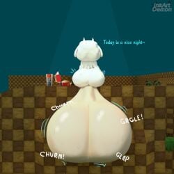 3d anthro balls_focus burger casual_exposure casual_nudity chloe_(inkartistdemon) churn churning churning_balls dangling_balls dangling_testicles drink enormous_balls exaggerated_anatomy exaggerated_proportions facing_away futanari hyper hyper_balls hyper_futa hyper_testicles inkartistdemon massive_balls mcdonald's oc sega sitting sitting_on_floor solo_futa sonic_(series) sonic_oc sonic_the_hedgehog_(series)