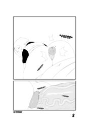 ass astral_seven bent_over big_penis borrowed_character bottomless buttjob close-up comic comic_page covered_buttjob frame imminent_penetration line_art male_only monochrome panels pineapple_(gats) pizza_thot sex veiny_penis