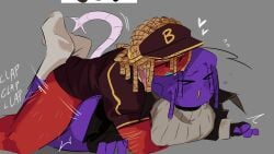 battle_for_dream_island battle_for_dream_island_again bearhug bfdi bfdia bomby_(bfdi) bookneedle dominant dominant_male fries_(bfdi) gay gay_anal gay_male jacknjellify jnj long_hair male moaning moaning_in_pleasure object_show object_show_community object_shows osc purple_bomby_(bfdi) submissive submissive_male tail toony wagging_tail yaoi