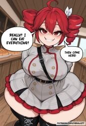 4k ai_generated big_ass big_butt big_thighs butt comic curvy curvy_body curvy_female curvy_hips dialogue high_resolution hips huge_ass huge_butt huge_thighs hyper hyper_ass hyper_butt hyper_thighs kasane_teto large_ass large_butt large_thighs medium_breasts miralicit naughty naughty_face naughty_smile red_eyes red_hair redhead sexy sexy_body sexy_female sexy_pose shortstack thick_ass thick_butt thick_hips thick_legs thick_thighs twintails vocaloid young younger_female