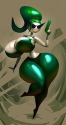 ass big_breasts disney green_hair gun huge_ass huge_breasts knick_knack large_ass noonun pixar sunglasses sunnification sunny_persona