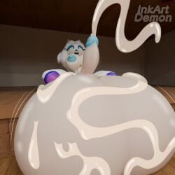3d anthro balls_bigger_than_body balls_bigger_than_head balls_expansion balls_growth balls_growth_(enlargement) chloe_(inkartistdemon) cum cum_on_balls cumming cumshot exaggerated_anatomy exaggerated_proportions excessive_cum excessive_genital_fluids futanari hyper hyper_balls hyper_cum hyper_genitalia hyper_testicles hyper_thighs inkartistdemon oc oversized_balls sega sonic_(series) sonic_oc sonic_the_hedgehog_(series)