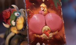 1boy 1boy1girl 1girls ass big_ass big_butt blonde_hair blue_eyes bowser bowser_showing_his_painting butt edit edited_official_artwork edited_screencap facesitting fat_ass fat_butt female fully_clothed funny horns huge_ass huge_butt hyper hyper_ass hyper_butt lipstick looking_back male mario_(series) nintendo orange_eyes painting_(artwork) panchito1234nos panting princess_peach red_hair screencap super_mario_bros. super_mario_bros._(2023_film) super_mario_galaxy_(2026_film) thick_ass thick_butt turtle