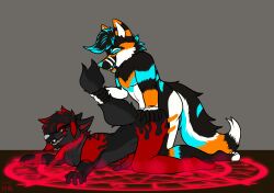 absurd_res anal anal_sex anthro biped bound canid canid_demon canine chained chains demon doggy_style duo erection from_behind_position genitals harikuran hellhound hi_res kinktober knot knotted_penis magic male male/male male_penetrated male_penetrating male_penetrating_male mammal mythological_canine mythological_creature mythology penetration penis ritual ritual_circle ritual_sex sex side_view summon summoning summoning_circle