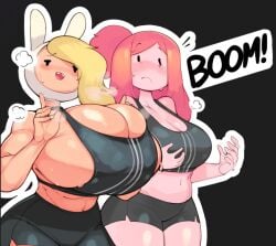 2025 2d 2d_(artwork) 2d_artwork 2girls adventure_time alternate_breast_size athletic athletic_female bangs bare_shoulders bedroom_eyes belly belly_button big_ass big_breasts bikini_top black_eyes blonde_female blonde_hair blush blush_lines breast_envy breast_size_difference breast_squish breasts breasts_bigger_than_head buckteeth bulumble-bee bunny_ears bunny_girl bursting_breasts cartoon_network cleavage cleavage_overflow clothed clothed_female clothing collarbone curvaceous curvaceous_female curvaceous_figure curves curvy curvy_body curvy_female curvy_figure curvy_hips curvy_thighs english english_text exercise_clothing fake_animal_ears fake_bunny_ears female female_only fionna_the_human_girl fit fit_female gigantic_breasts gym_clothes gym_uniform hair_bun hairbun headgear headwear hourglass_figure huge_breasts human humanoid hyper_breasts large_ass large_breasts light-skinned_female light_skin long_hair massive_breasts medium_support_(meme) midriff navel overflowing_breasts pale-skinned_female pale_skin pink_body pink_hair pink_skin plump princess_bubblegum rabbit rabbit_ears revealing revealing_clothes shiny shiny_skin short_shorts shorts sideboob skimpy skimpy_clothes skindentation slightly_chubby slim slim_waist smooth_skin sports_bra sportswear steam steaming_body stomach straight_hair sweat sweatdrop sweating sweaty sweaty_body sweaty_breasts swept_bangs text thick thick_hips thick_thighs thighs thought_bubble tied_hair toned toned_female toned_stomach waist wide_hips
