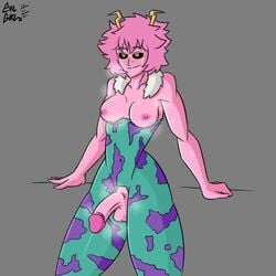 1futa areolae balls big_balls big_penis breasts clothed clothing evilgirl futa_only futanari grey_background happy hero_outfit_(mha) humanoid humanoid_penis mina_ashido my_hero_academia nipples partially_clothed penis penis_out pink_hair pink_nipples pink_penis pink_skin smile smiling solo standing steam sweat sweating sweaty topless