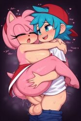 ai-created ai_art ai_generated amy_rose boyfriend_(friday_night_funkin) friday_night_funkin sega sonic_(series) sonic_the_hedgehog_(series)