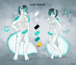 absurd_res anthro artik_ninetails breasts dickgirl female futanari gynomorph hi_res intersex kaviki male model_sheet pawpads