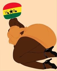 big_ass black_heels confused countryhumans countryhumans_girl dark_skin flawsy ghana ghana_(countryhumans) tagme yellow_clothes