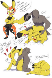 after_sex ahe_gao all_fours ambiguous_penetration anonymous anthro anthro_penetrated anthrofied anus ass bed_sheet bedding big_butt bite blush bodily_fluids breasts cameltoe cinderaceofspades cleft_tail clothed clothing cosplay_pikachu cosplay_pikachu_(character) cosplay_pikachu_(costume) costume crossed_arms cum cum_in_pussy cum_inside dark_body dark_skin dialogue doggy_style duo english_text faceless_human faceless_male female female_focus female_on_human female_penetrated from_behind_position genital_fluids genitals grabbing grabbing_sheets hand_on_hip hands_on_hips heart hi_res huge_butt human human_on_anthro human_penetrating human_penetrating_anthro interspecies kneeling large_ass looking_at_viewer looking_pleasured looking_up lying male male_on_anthro male_penetrating male_penetrating_female mammal mask moan motion_lines nintendo nude one_eye_closed onomatopoeia open_mouth orgasm penetration penile penile_penetration pikachu pikachu_libre pokémon_(species) pokémorph poképhilia pokemon pussy sex sharp_teeth side_boob simple_background slap small_breasts smile solo_focus sound_effects spanking speech_bubble standing straight teeth text thick_thighs thought_bubble tongue tongue_out vaginal_penetration video_games white_background wide_hips yellow_body yellow_skin