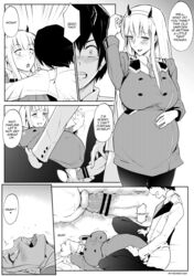 1boy 1girls bar_censor big_belly big_breasts big_penis black_and_white blush breasts censored censored_penis clothed clothed_sex clothing cross_section darling_in_the_franxx dialogue english english_dialogue english_text female fetus hiro_(darling_in_the_franxx) male monochrome open_mouth penetration penis pregnant pussy sex speech_bubble spread_legs straight tagme text tie torn_clothes tyronestash uniform uterus vagina vaginal vaginal_insertion vaginal_penetration wide_eyed x-ray zero_two_(darling_in_the_franxx)