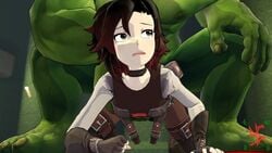 1boy 1girls 3d ahe_gao ambiguous_penetration animated black_hair bulldog_position clothed_female clothed_female_nude_male clothed_sex clothing crossover cum cum_inside dialogue doggy_style female female_human femsub forced from_behind fucked_silly human interspecies male male/female maledom moaning monster_on_female monster_rape muscular muscular_male orc orc_male orc_on_human rape red_highlights ruby_rose rwby sex sex_from_behind sfmslayer silver_hair sound squatting tagme teenage_girl teenager teratophilia thrusting unwanted_cumshot variant video voice_acted warcraft world_of_warcraft