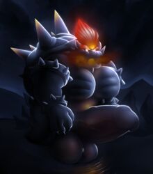 absurd_res anthro anthro_only balls big_balls big_penis bowser bowser's_fury fury_bowser genitals heftyotter hi_res huge_balls huge_cock hyper hyper_balls hyper_genitalia hyper_penis koopa macro male male_only mario_(series) nintendo penis scalie solo solo_focus super_mario_3d_world video_games