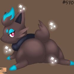 1:1 ass big_ass big_butt female feral fur furry furry_only genitals hi_res looking_back nintendo pokémon_(species) pokemon pokemon_(species) presenting presenting_hindquarters presenting_pussy pussy reallydarkandwindie shiny_pokemon solo tail thick_thighs video_games zorua